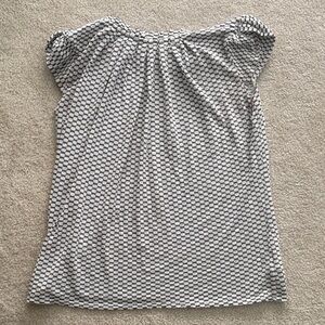 Elle Black and White Geometric Blouse